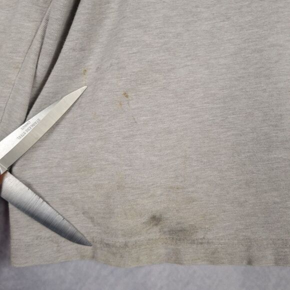 Vintage Polo Sport Ralph Lauren Shirt Mens Large Gray Logo Spellout Long Sleeve - Picture 7 of 16